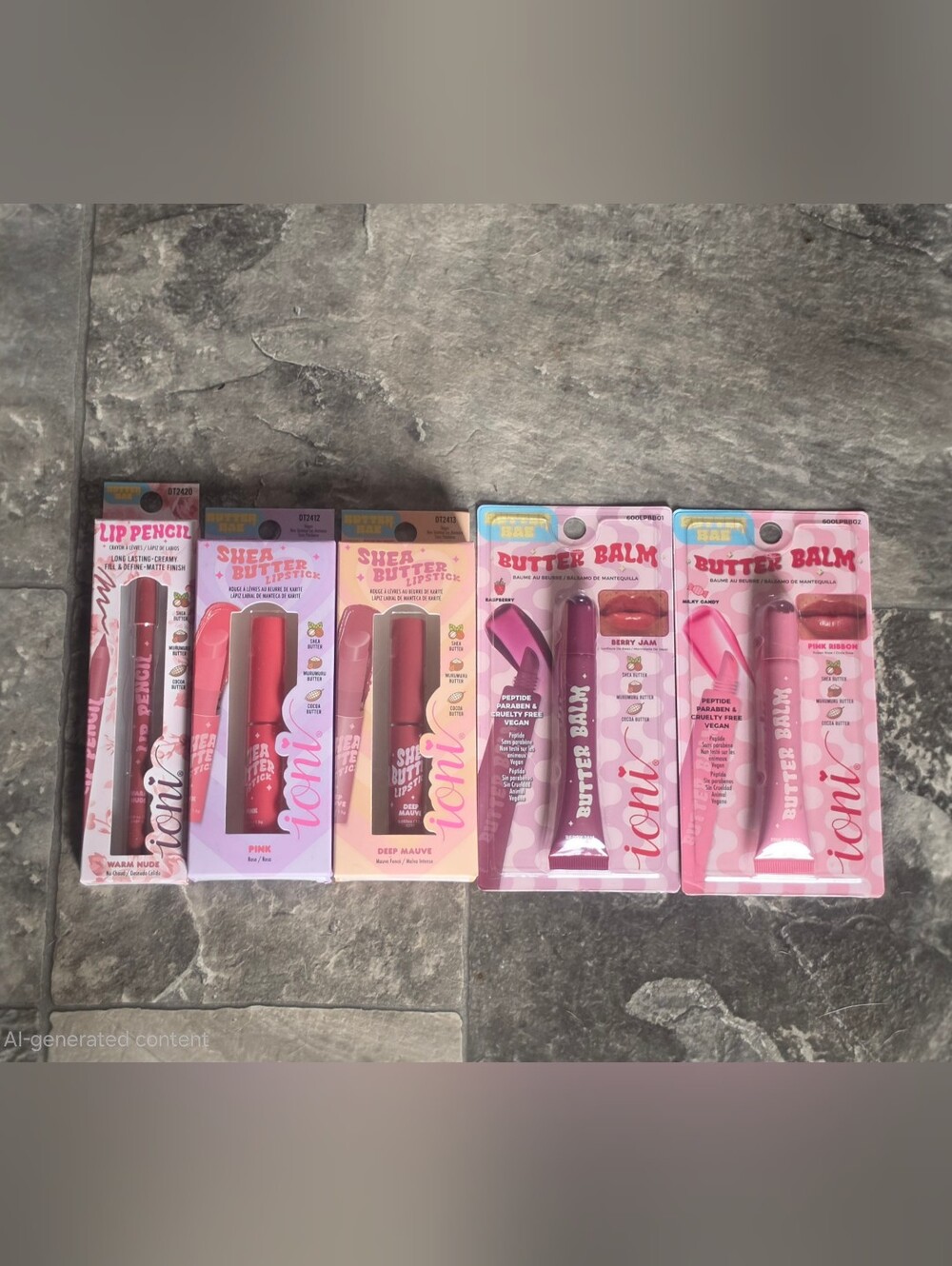Ioni Shea Butter Lipsticks & Butter Balms + Lipliner - Pink & Mauve Shades BNIB